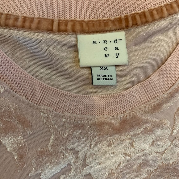 Short sleeve velvet top - Picture 2 of 5